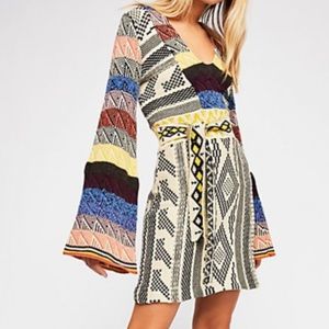 Free People Cream Multi-Combo Dress
